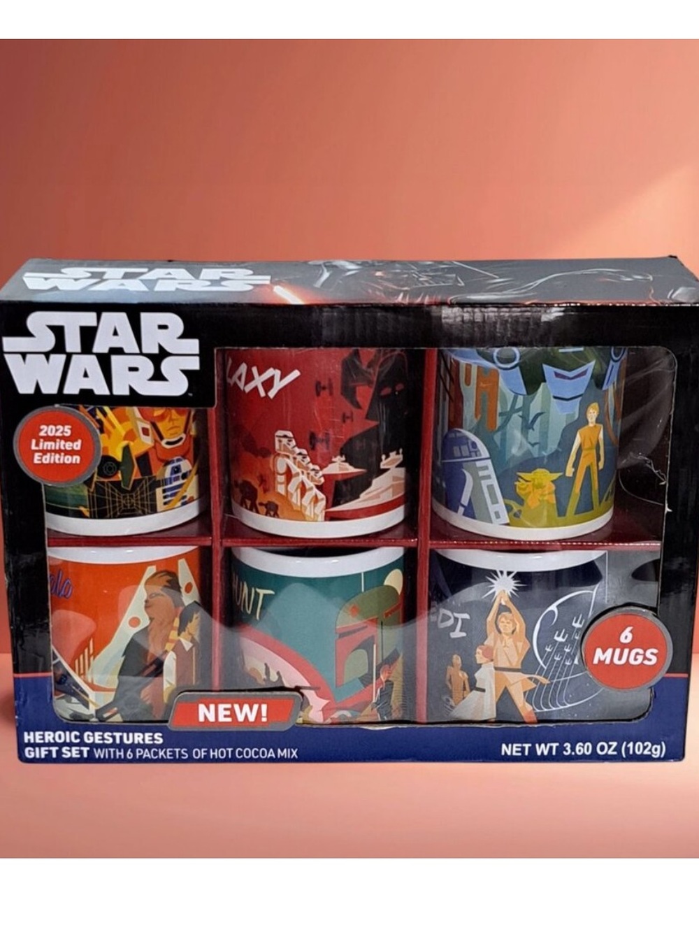 Star Wars 2025 Limited Edition Mug Set with Colorful Designs